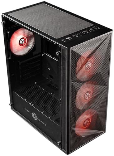 Circle ELEGANTOR M1 Mid-Tower Case | Gaming Cabinet - Black | Support Micro-ATX, ITX | Pre- Installed 3 x 120mm Front and 1 x 120mm Rear ARGB Fans Cabinet (Black) 4