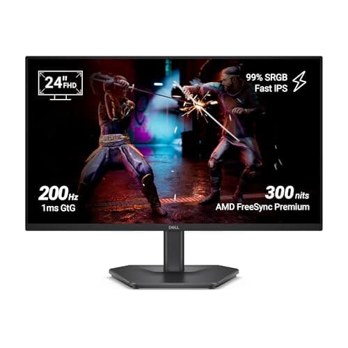 Dell SE2425HG 23.8" FHD IPS Gaming Monitor, 200Hz Refresh, 3side narrow bezels, 1ms GtG, AMD FreeSync Premium,HDR 10,300nits, 1000:1 Contrast, 99% Srgb, Tilt, 2*HDMI 2.1 TDMS(supports HDMI VRR),DP 1.4 4