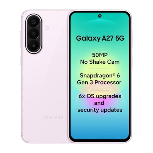 Samsung Galaxy A27 5G (Light Pink, 8GB RAM, 128GB Storage) | 50MP No Shake Triple Camera | Snapdragon 4nm Processor | LPDDR5x | UFS 3.1 Storage | 6 Gen OS Upgrades | Super AMOLED Display