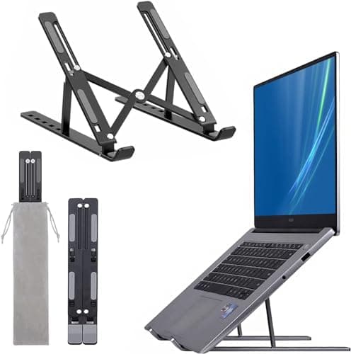 Lapster Ergonomic Portable Aluminium Laptop Stand-Black