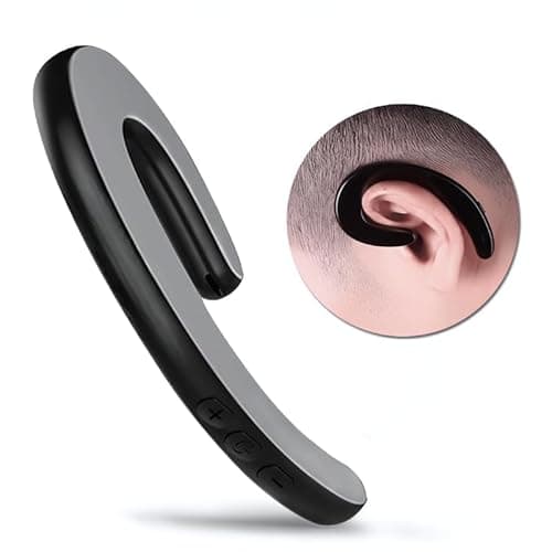 Drumstone (Limited 2+2 Year Warranty) Bluetooth Bone Conduction Ear Hook Headset, with Dual Device Connection, Fast Charging & Compact Design for iOS & Android