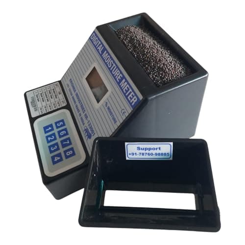 Digital Grain Moisture Meter for Mustard, Maize, Paddy, (Sarso, Makka, Dhaan) Bajra & Groundnut Seeds | Compact & Lightweight |Low Power Consumption | 3.5 Digit LCD Display | ISO Approved 3