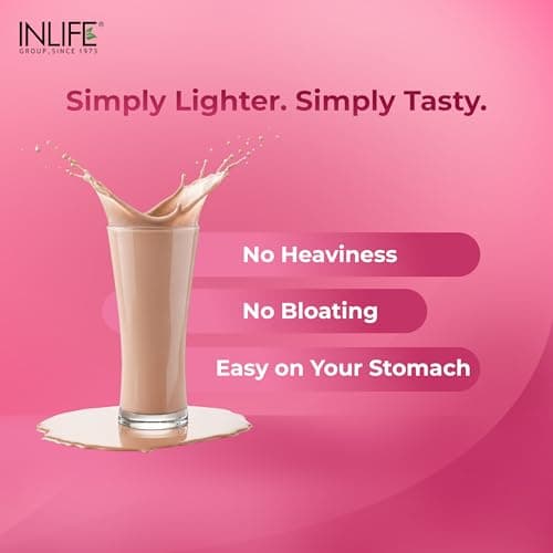 INLIFE Whey Protein for Women 23g, Shatavari Tulsi Flaxseed Omega 3 6, 21 Vitamins Minerals Digestive Enzymes, Muscle Energy & Immunity, Chocolate 500g 3
