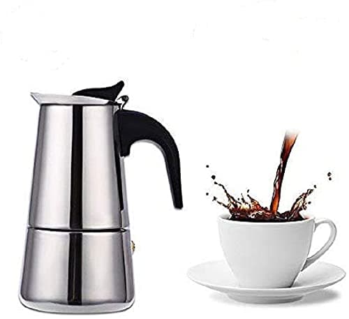 Niyam portable Stainless Steel Stove Top Espresso Coffee Maker Percolator Moka Pot (4 cup - 200 ml)