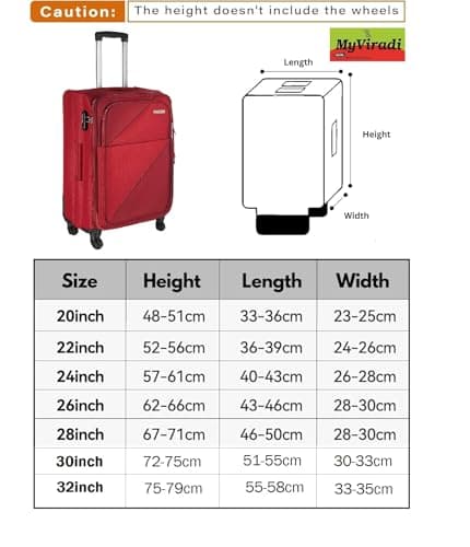 MyViradi Transparent Protective Zipper PVC Dust Proof Cover for Luggage/Suitcase Trolley Bags (Soft Luggage, 20" Suitable for 53,54,55 CM) 4