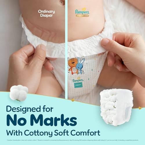 Pampers Premium Care Pant Style Baby Diapers XS 70 Count | No Marks Design | Voted India’s #1 Softest Diaper | All in 1 diaper with 360 Cottony Softness 4