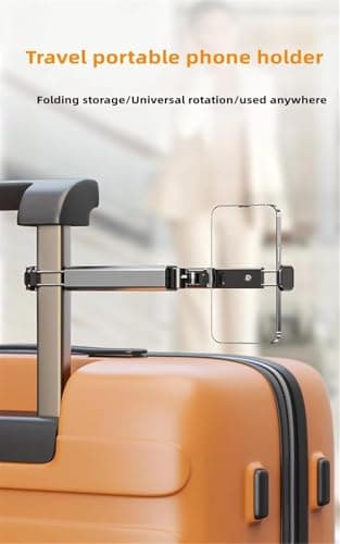 PiyuBind Airplane Phone Holder – Portable Travel Phone Mount with 360° Rotation – Pocket-Sized, Foldable Stand for Tray Table, Desk, Bed, or Train Use – Travel Accessory (Grey) 5