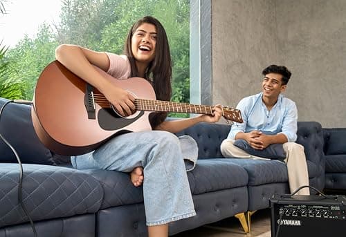 Yamaha FSX80C Semi-Acoustic Electric Guitar, Natural Wood Brown Finish, 6-String Folk Cutaway Body with Built-In Pickup & EQ System, Smooth Playability and Rich Tone, Made in India 4