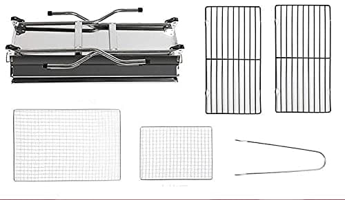 Olpad Charcoal Grill Folding Barbecue 47cm Stainless Steel Portable Lightweight BBQ Grill 4