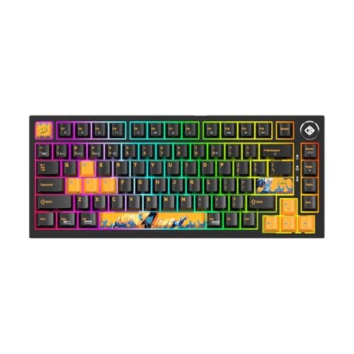 Cosmic Byte Phantom TKL Tri- Mode 2.4GHz + Bluetooth + Wired 5-PIN Hot Swap Mechanical Keyboard | PBT Keycaps | 5-Layer Gasket Mount | Pre-Lubed Outemu Red Switches | RGB | Software (Black)