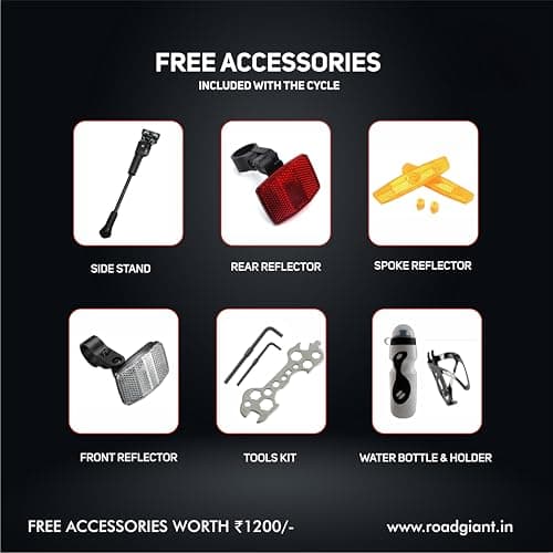 ROADGIANT Squad 26T | MTB | Steel Bicycle | Dual Disc Brakes | Single Speed | Front Suspension | Unisex|for All-Terrain Riding (Purple) 6