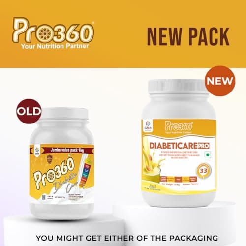 Pro360 Diabeticare Pro Diabetic Protein Powder - 1kg Badam Flavour Protein Powder for Men & Women - Protein Supplement for Diabetes Management & Balanced Nutrition 2