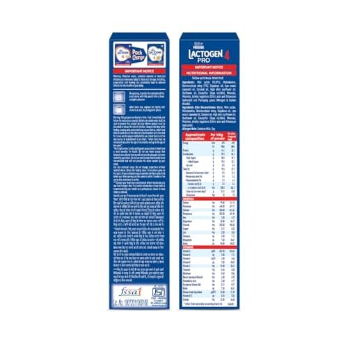 Lactogen Nestle Pro 4, Follow-Up Formula With Iron, Whey Protein And Vitamins Powder, Infant, After 18 Months Up To 24 Months, Bag-In-Box Pack, 800g (Pack of 2) 4