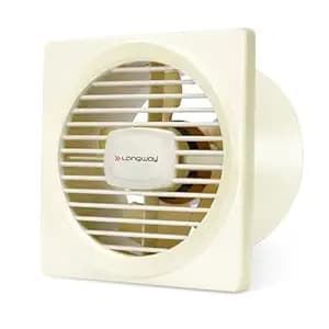 LONGWAY Gusto 6 Inch 150 mm Energy Efficient Exhaust Fan | High Speed Powerful Motor | Noiseless Operation & Easy to Clean | Suitable for Bathroom, Kitchen, Office | 2 Years Warranty (Ivory)
