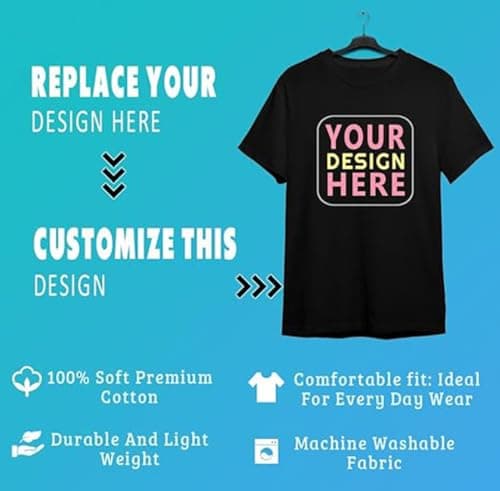 Amazon Brand - Anarva Customized Tshirt for Men & Women Cotton T-Shirt - Personalised with Your Own Design, Logo, or Text (White, L) 4