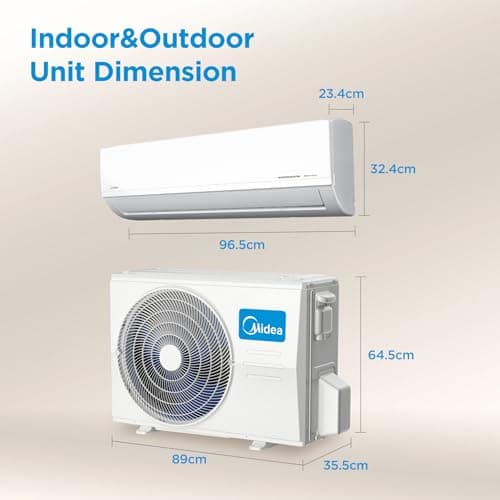Midea 1.5Ton 5S,New Star rated, Inverter Split AC (Copper,Convertible 6-in-1 with Auto Intelligence,Turbo Mode for Faster Cooling, Auto Clean & HD+PM 2.5 Filter,Santis Max RYL-MAI18SR5R36F0,White) 5