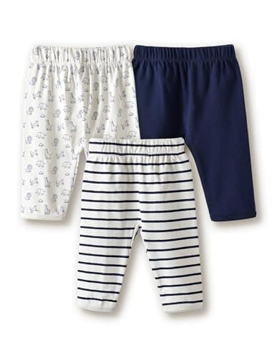 Amazon Brand Symbol Unisex Baby 100% Cotton Soft Elasticated wasitband Pyjama (Pack of 3) (SK-BPJ-SS26-2006 (0-24m)_WNWSNS_0-6 M)