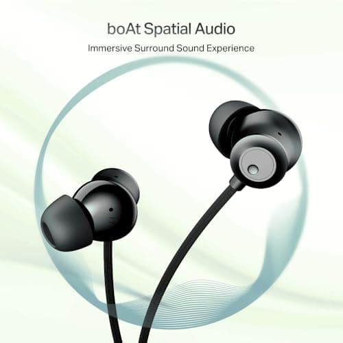 boAt Rockerz Prime 205 Wireless Neckband with 50H Playback, AI ENx™ Noise Cancellation & Beast™ Mode (Onyx Black) 4