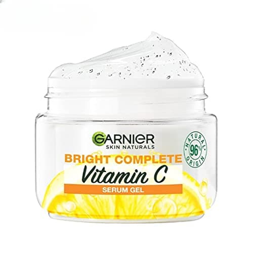 Garnier Brightening Moisturiser, Serum Gel, Infused with Vitamin C and Lemon, For Radiant skin, Oil Free Skin for upto 12 hours, Bright Complete Vitamin C, for all Skin Types, For Men and Women, 45g