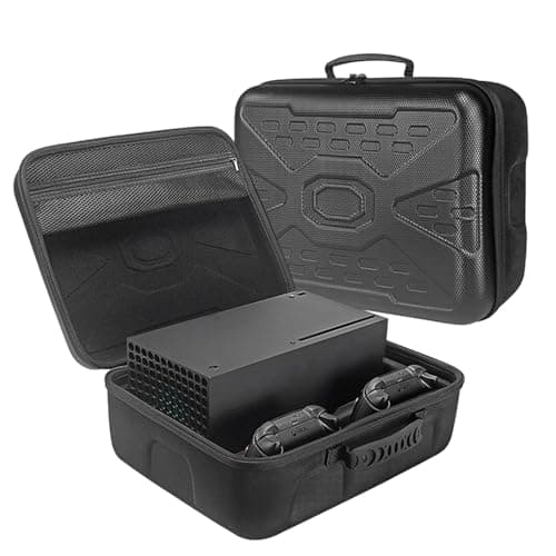 OIVO INDIA Travel Case Compatible with Xbox Series X - Hard Shell Series X Carrying Storage Bag with Protective Foam Compartments for Console, Controller, Xbox Games (Xbox Series X, Black)