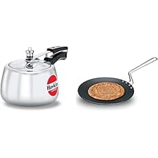 Hawkins - L18 Futura Hard Anodised Round Bottom Deep-Fry Pan(22Cm/1.5 litres) Contura Hard Anodised Aluminium Pressure Cooker, 2 Liters¬â€, Black
