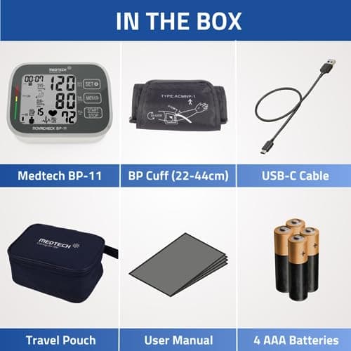 MEDTECH® BP11 Fully Automatic Portable Digital Blood Pressure Monitor with Smart MDD Technology - Cuff Size - 22-42cm 5