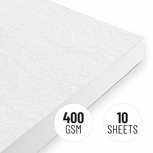 Anupam Canvas Painting pad 100% Cotton Acrylic Gesso Primed with Acid Free Paper 10 Sheets 400 GSM for Acrylic and Oil Painting (A5) 3
