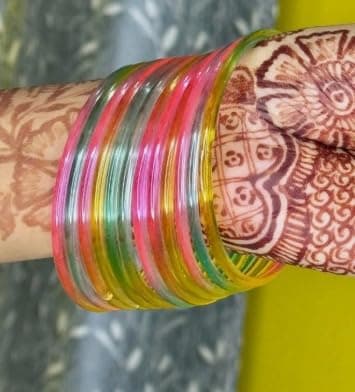 PROVELAA Jelly Bangle Set for Women | Glossy Transparent Bangles | Lightweight Flexible Chudi Set for Daily Wear, Party & Festive Use (Multi, 2.4) 2