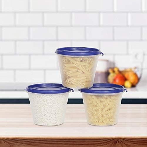 Cutting EDGE Nesterware Food Storage Container for Pulses, Sugar, Tea, Cereals - 1L (Dark Blue, 3)