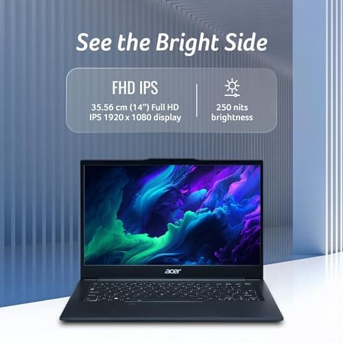 acer TravelLite Thin Laptop AMD Ryzen 5 7430U |16GB RAM, 512GB SSD | 14" Full HD Anti-Glare Display |Privacy Shutter| Windows 11 | Metal Body | 1.34Kg | Black | 3 Year Warranty 5