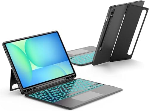 Magic Keyboard Case for Samsung Galaxy Tab S10 FE + Plus 13.1 Inch Keyboard, Black 3