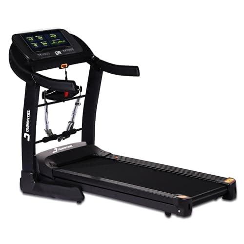 Durafit91™Velox Multifunction 6 HP Peak BLDC Hydraulic Foldable Treadmill| Max User Weight 150 Kg| Running Surface : L -1350mm & W -500mm |18 Km/Hr Max Speed| Bluetooth Speaker | Wynd app | Home use
