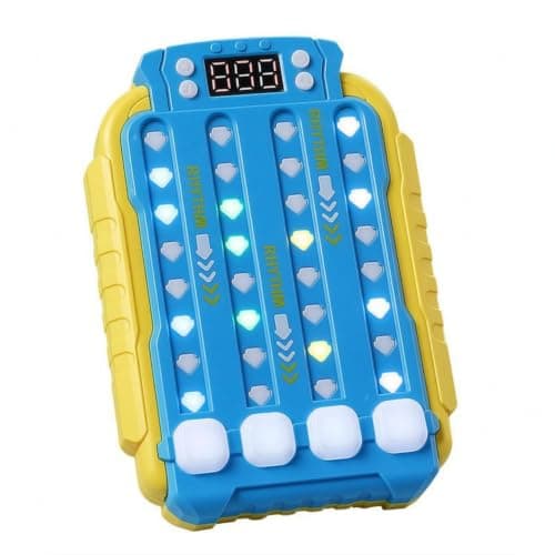 Bnf Finger-Press LCD Rhythm Game Toy Interactive Handheld Rhythm Game Toy Compact Illuminated, Blue