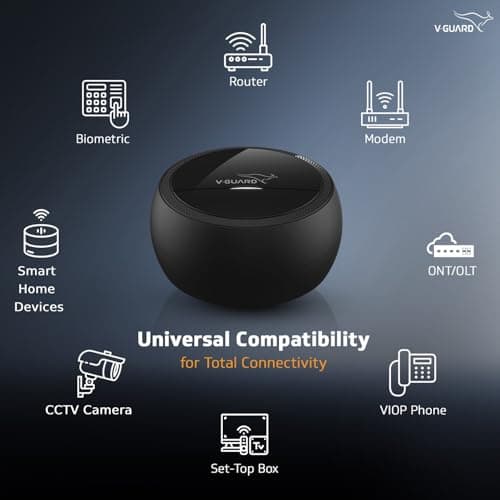 V-Guard Envibe Router UPS | 4-5 Hours of Uninterrupted Internet Connectivity | Mini UPS for 12 V Wi-Fi Router | for WiFi Router, Intercom, Set-Top Box, Alexa, and Mini Camera | 1 Year Warranty 5