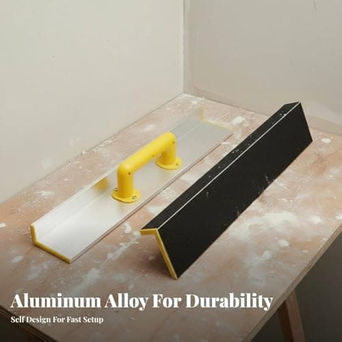 OJIVA® Aluminum Alloy Body Inside Corner Sanding Tool Lightweight L-Shaped Hand Sander Long-Lasting Construction Drywall Corner Sander Ergonomic Handle for DIY Enthusiasts, Carpenters, in 4