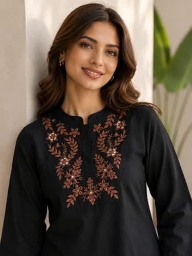 NISFAS Designer Co-Ord Set for Women Premium Roman Silk Festival Wear Stylish Top and Bottom Set Party, Matching Set Elegant Ethnic for Women Casual & Occasion Wear (IN, Alpha, XL, Regular, Black) 3