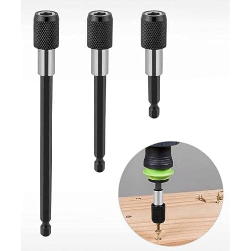 DY TOOLS 60-150mm Magnetic Screwdriver Bit Holder, Quick Change Release Drill Bit Extension Bit Set, Bar Socket Screwdriver Bit Holder, 1/4 Inch Hex Shank for Screws, Nuts, Drill Driver 5