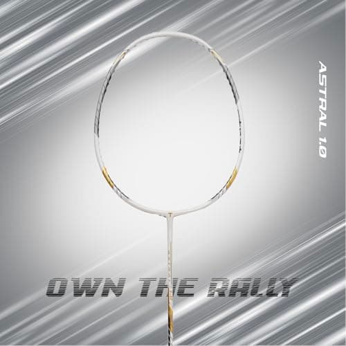TANSO Astral 1.0 Composite Strung Badminton Racket with Free Full Racquet Cover (90 Grams, Jointless, High Strength Aluminium Frame, Carbon Fibre Shaft, 24 Lbs Tension) 2