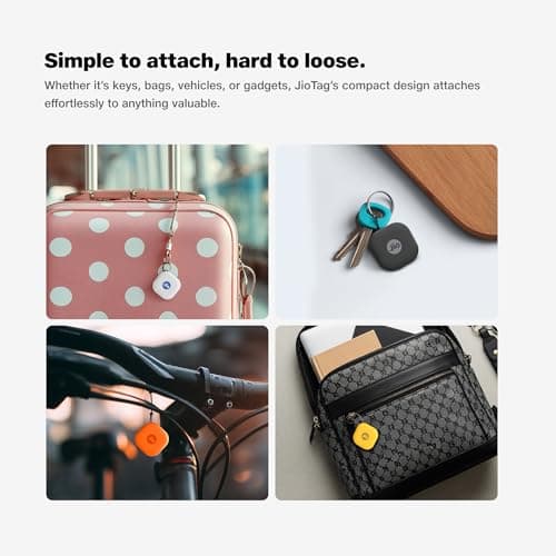 JioTag Go |India's First Android Tag | Google Find My Device Item Finder| Worldwide Tracking for Keys, Wallets, Luggage, Gadgets and More|1+1 Year Battery|No SIM Needed|BT 5.3|for Android Only 3