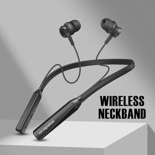 SIGNATIZE Bluetooth in Ear Earphones with 10mm Drivers, Rich Music Experience, Above 20 Hours Playtime, Type C Fast Charging, Neckband Earphones 2