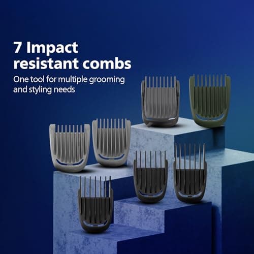 Philips India's No.1 Men's Trimmer | Self Sharpening Blades | Single Stroke Grooming I 9 In1 Face, Nose And Body I 2 +1* Year Warranty | No Oil Needed I 60 Min Runtime I MG3710/65,Black 5