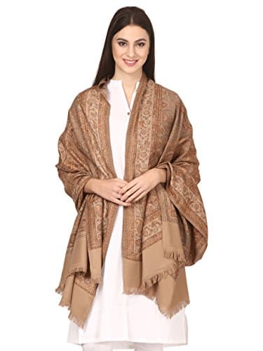 Pashtush Womens Jamawar Shawl Parent (Taupe) 4