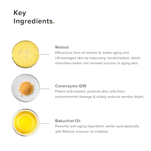 Minimalist Anti-Aging Night Serum with 0.3% Retinol & Q10|Fine Lines & Wrinkles Reduction Serum for Beginners|Water-Free Formula for Stability & Nourishment|Suitable for All Skin Types|For Unisex|30ml 4