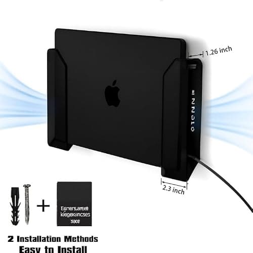 Parikshit Sublimation ayrlic Laptop MacBook Stand Hanging for Table Desk Office Wall Mount Home use for Multiple (Black) 3