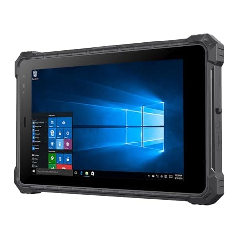 RUGLINE Rugged Tablet, Windows 10 8" Rugged Tablet, 4G LTE, GPS, Water Resistance, 7.6V 5000mAh Battery, 8GB RAM/128GB ROM, Bluetooth, Dual Wi-Fi Desktop 4