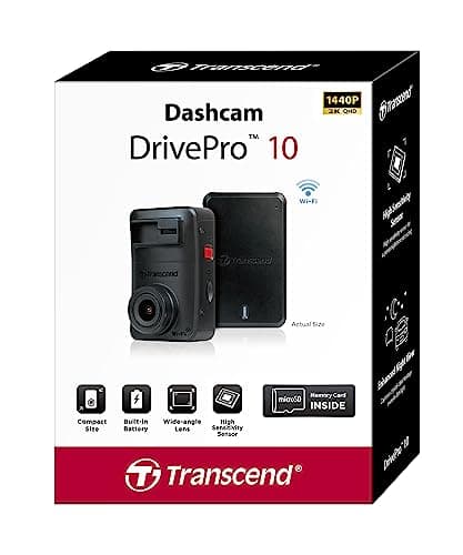 Transcend DrivePro 10 Dash Camera for Car | Dashcam for Cars | Car Dash Camera |2K QHD 1440P | Sony STARVIS™ | WiFi | Build-in Battery | 2 Years Manufacturer's Warranty | Made in Taiwan 2