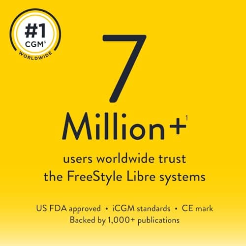 Abbott | FreeStyle Libre 2 Plus Sensor | Get Continuous Glucose Monitoring for Type 1 & Type 2 Diabetes | No Finger Pricks or Scans Needed | Track Glucose Levels Anytime, Anywhere with Automatic Updat 5