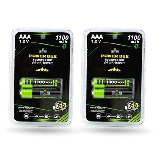 Electrobricks 1.2V 1100mAh AAA NiMH Rechargeable Battery High Performance Power Cells Pair (1)