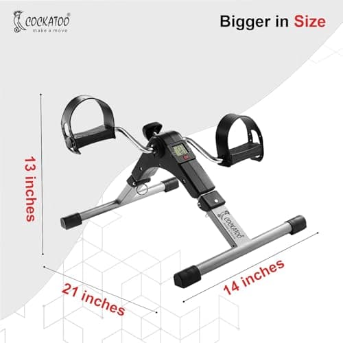 Cockatoo Step-Flex Pedal Exerciser with Digital Display and Adjustable Resistance, Exercise Cycle for Home with Non-Slip Feet, Ideal for Leg & Arm Workouts 3