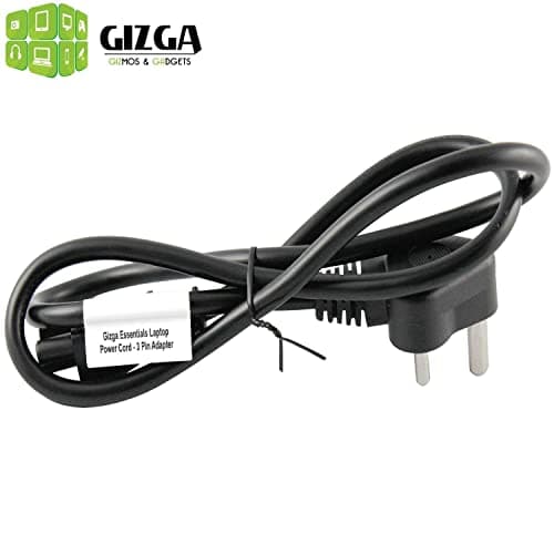 Gizga Essentials Laptop Power Cable Cord- 3 Pin Adapter, 3 yrs Warranty (ISI Certified, 1 meter /3.3 Feet) 5